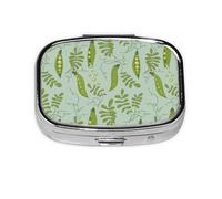 Los guisantes verdes salen azules, Pastillero cuadrado para bolsillo o monedero, pequeño contenedor de pastillas, organizador de pastillas de viaje