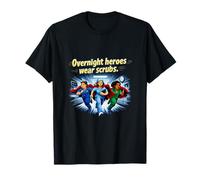 Los héroes de Nurse Night Shift Overnight Heroes Usan Batas Camiseta