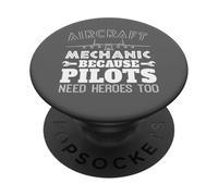 Los héroes mecánicos de Aviones Necesitan Pilotos también aviación PopSockets PopGrip Adhesivo