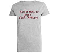 Los Hombres De Calidad No Tienen Miedo Camiseta Gris Femenina Camiseta De Manga Corta para Mujer Unisex Black tee Baggy Oversized T-Shirt