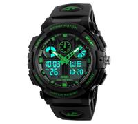 Los hombres de la Digital analógico deportes militares relojes impermeable al aire libre LED pantalla con retroiluminación Alarma Cronómetro