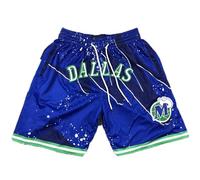 Los Hombres De La NBA Mavericks Pantalones Corto De Baloncesto Alta Elasticidad Respirable Deportivo Pantalones (Color : A, Size : M)