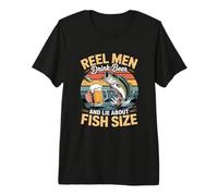 Los Hombres de Reel beben Cerveza y mienten sobre el Humor del tamaño de un pez Camiseta Premium