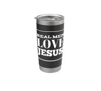 Los hombres de verdad aman a Jesús Cristianismo cristiano Jesús Seguidor Vaso térmico de acero inoxidable de doble pared