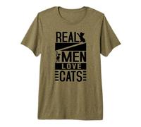 Los Hombres de Verdad aman a los Gatos - Amante Divertido Camiseta Premium