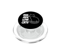 Los Hombres de Verdad aman a los Gatos para dueños de Gatos, Personas Divertidas PopSockets PopGrip para MagSafe