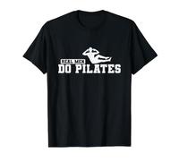 Los Hombres de Verdad Hacen Pilates Powerhouse Body Yoga Camiseta gráfica económica, Hombre, Negro, XL