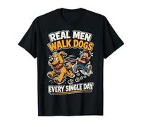 Los Hombres de Verdad Sacan al Perro Humor Camiseta