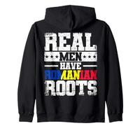 Los Hombres de Verdad Tienen raíces rumanas Orgullo de Rumania Sudadera con Capucha