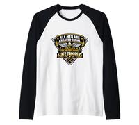 Los Hombres fueron Creados Iguales, Solo los Mejores se convirtieron en Soldados estatales Camiseta Manga Raglan