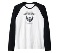 Los Hombres geniales Tienen Tatuajes y Usan Barba Camiseta Manga Raglan