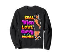 Los Hombres Reales aman Las Mujeres Gruesas con Curvas Lindas Melanina Negro Mujeres Sudadera