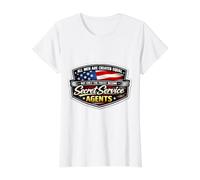 Los Hombres Son Iguales, Solo los Mejores se convierten en Agentes del Servicio Secreto Camiseta gráfica económica, Mujer, Blanco, XS