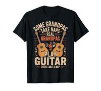 Los hombres verdaderos abuelos tocan la guitarra y luego toman la siesta Día del padre de papá Camiseta