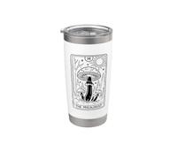 Los hongos buscadores de hongos de la carta del tarot del micólogo Vaso térmico de acero inoxidable de doble pared