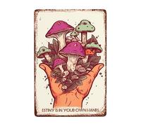 Los Hongos Toman Su Propio Destino Carteles De Pared De Metal Divertida Pintura De Hojalata Placa Decoración Letrero De Estaño para Baño Cerveza Salón