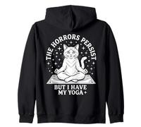 Los horrores persisten Pero Tengo mi Gato Divertido de Yoga Sudadera con Capucha