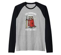 Los horrores persisten, Pero yo también lo Hago Divertido Mapache del Tarot Salvaje Camiseta Manga Raglan
