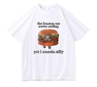 Los horrores Son interminables Pero yo sigo Siendo Tonto estrafalario Lindo Hamburguesa Gato impresión Camiseta versátil Casual Manga Corta