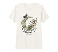 Los Huesos Secos Cobran Vida Biblia Cristiana Luna Floral Camiseta Premium