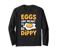 Los Huevos están destinados a ser Dippy Funny Pittsburgh Food Yinzer Manga Larga