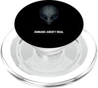 Los humanos divertidos extraterrestres no son un verdadero OVNI Sarcástico Conspiración Broma PopSockets PopGrip para MagSafe