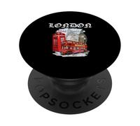Los iconos de viaje más famosos de Londres Reino Unido Inglaterra Vintage Retro PopSockets PopGrip Adhesivo