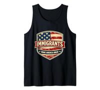 Los inmigrantes Hacen Que Estados Unidos Sea una Gran Bandera Vintage Pro Inmigración Camiseta sin Mangas