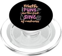 Los juegos de palabras de matemáticas son el primer seno de la locura para las mujeres PopSockets PopGrip para MagSafe