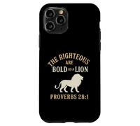 Los justos son audaces como un león Proverbios 28:1 Christian Carcasa para iPhone 11 Pro