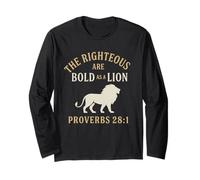 Los justos son audaces como un león Proverbios 28:1 Christian Manga Larga