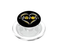 Los latidos de mi corazón Viven con la Pata de mi Perro y mi Juego de Pickleball en Marcha PopSockets PopGrip para MagSafe