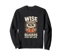 Los lectores sabios se quedan despiertos hasta Tarde, los Amantes de los Libros de Owl Sudadera