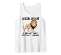 Los Leones Son Impresionantes Soy Impresionante por lo Tanto Soy Un León Camiseta sin Mangas