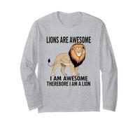 Los Leones Son Impresionantes Soy Impresionante por lo Tanto Soy Un León Manga Larga