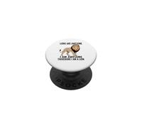 Los Leones Son Impresionantes Soy Impresionante por lo Tanto Soy Un León PopSockets PopGrip Adhesivo