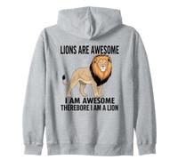 Los Leones Son Impresionantes Soy Impresionante por lo Tanto Soy Un León Sudadera con Capucha