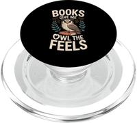 Los Libros me Dan búho los entusiastas de los Sentimientos PopSockets PopGrip para MagSafe