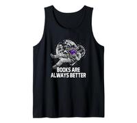 Los Libros Siempre Son Mejores Citas positivas Positividad del ratón de Biblioteca Camiseta sin Mangas