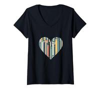 Los Libros Son mi lenguaje de Amor - Bookworm Gift Camiseta Cuello V, Mujer, Negro, L