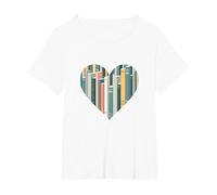 Los Libros Son mi lenguaje de Amor - Bookworm Gift Camiseta, Mujer Tallas Grandes, Blanco, 1XL Grande