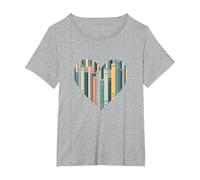 Los Libros Son mi lenguaje de Amor - Bookworm Gift Camiseta, Mujer Tallas Grandes, Gris Jaspeado, 5XL Grande