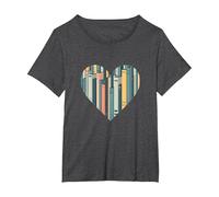 Los Libros Son mi lenguaje de Amor - Bookworm Gift Camiseta, Mujer Tallas Grandes, Jaspeado Oscuro, 1XL Grande