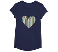 Los Libros Son mi lenguaje de Amor - Bookworm Gift Camiseta, Niñas, Azul Marino, Pequeña