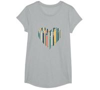 Los Libros Son mi lenguaje de Amor - Bookworm Gift Camiseta, Niñas, Gris Jaspeado, XS