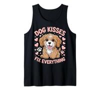 Los Lindos Besos de Perro con Forma de corazón, Patas y Forma de corazón lo arreglan Todo Camiseta sin Mangas
