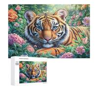 Los Lobos en la Cerca con la Luna roja y el Sol Puzzle 1000 Piezas para Adultos Actividad Relajante Reducción del Estrés Regalo para Bienestar 1000 PCS