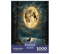 Los Lobos in The Moonlight Puzzles Imposible,desafío for Adults Juego EduGatoivo 1000 Piezas Obra De Arte De Juego De para Adultos, Regalos A Partir De 14 Años 70x50cm/1000pcs