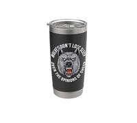 Los lobos solitarios no pierden el sueño debido a la opinión de los lobos ovejas Vaso térmico de acero inoxidable de doble pared