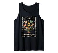 Los logopedas ayudan a Crecer Las Voces | SLP Floral Butterfly Camiseta sin Mangas